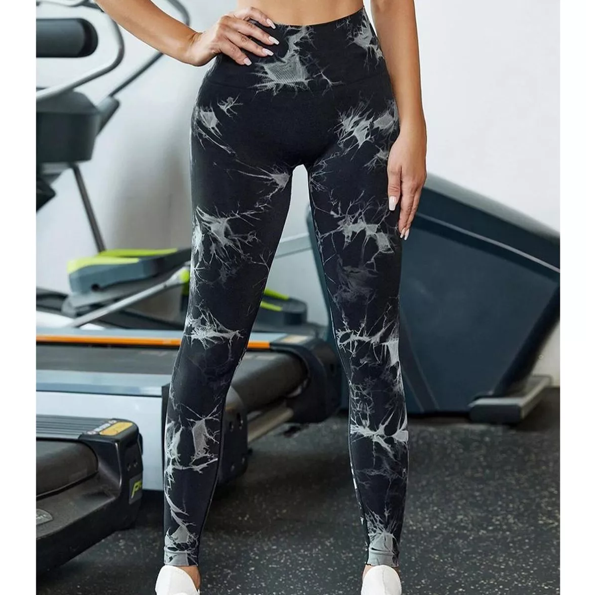Leggings Deportivos Mujer Para Yoga Tie-dye Ropa Gym Mujer Negro Talla L