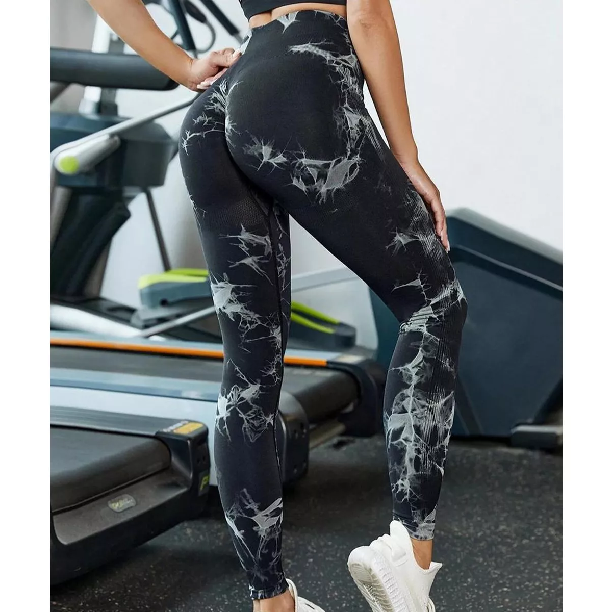 Leggings Deportivos Mujer Para Yoga Tie-dye Ropa Gym Mujer Negro Talla L