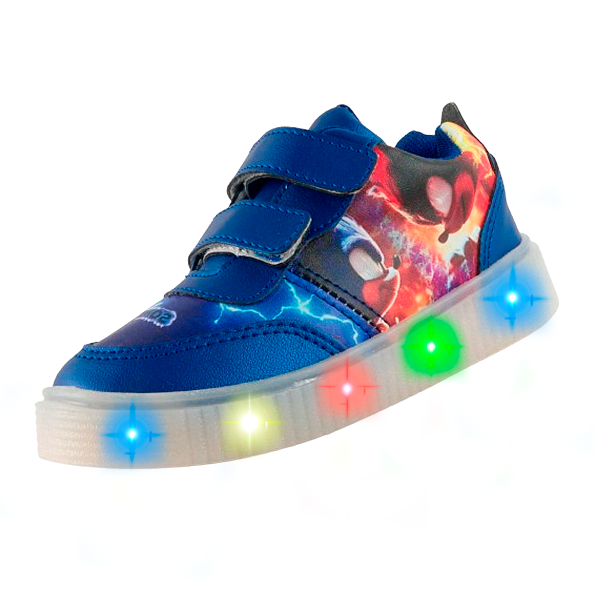 Tenis Niños Sonic 3 Luces Leds Deportivos Videojuego 780-RRS