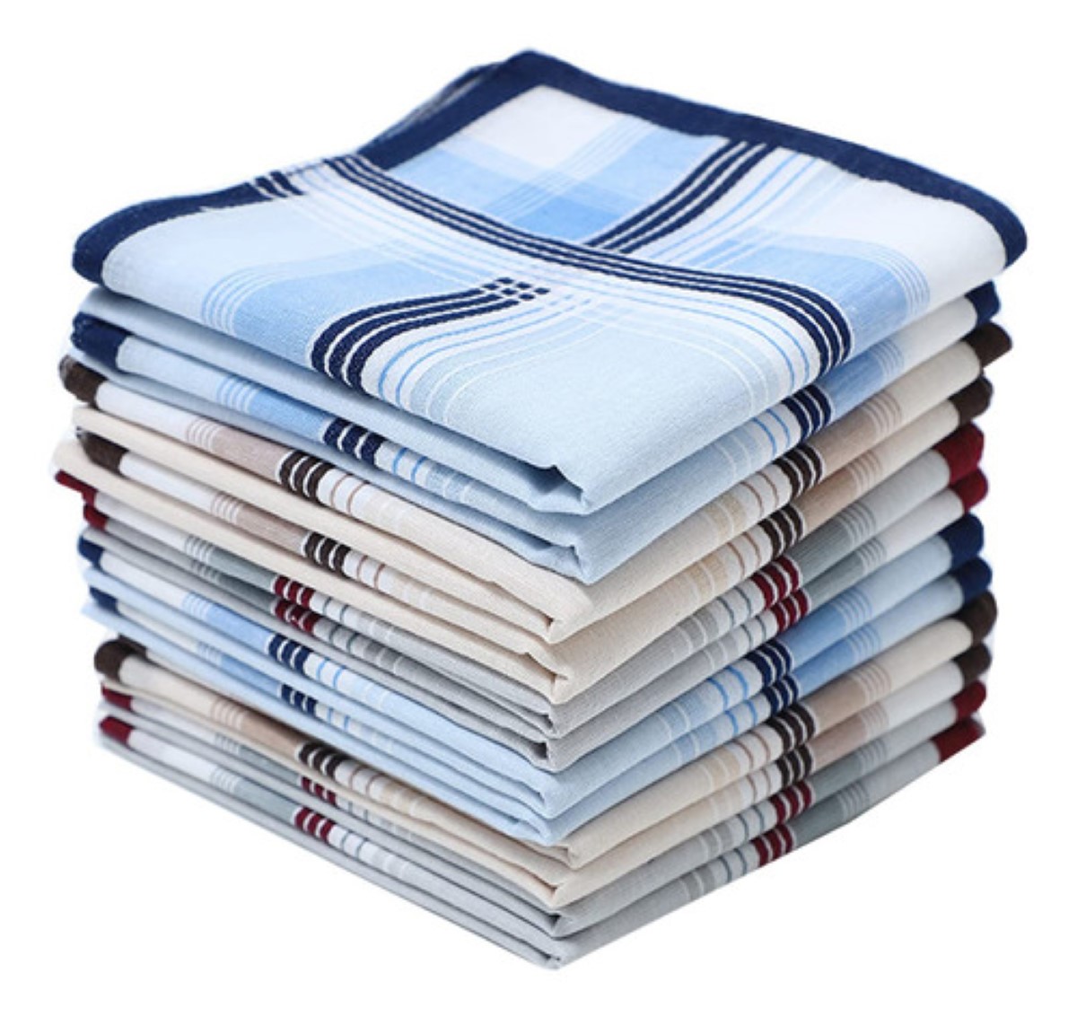 12 Pañuelos De Algodón De 40 Cm Para Hombre colores