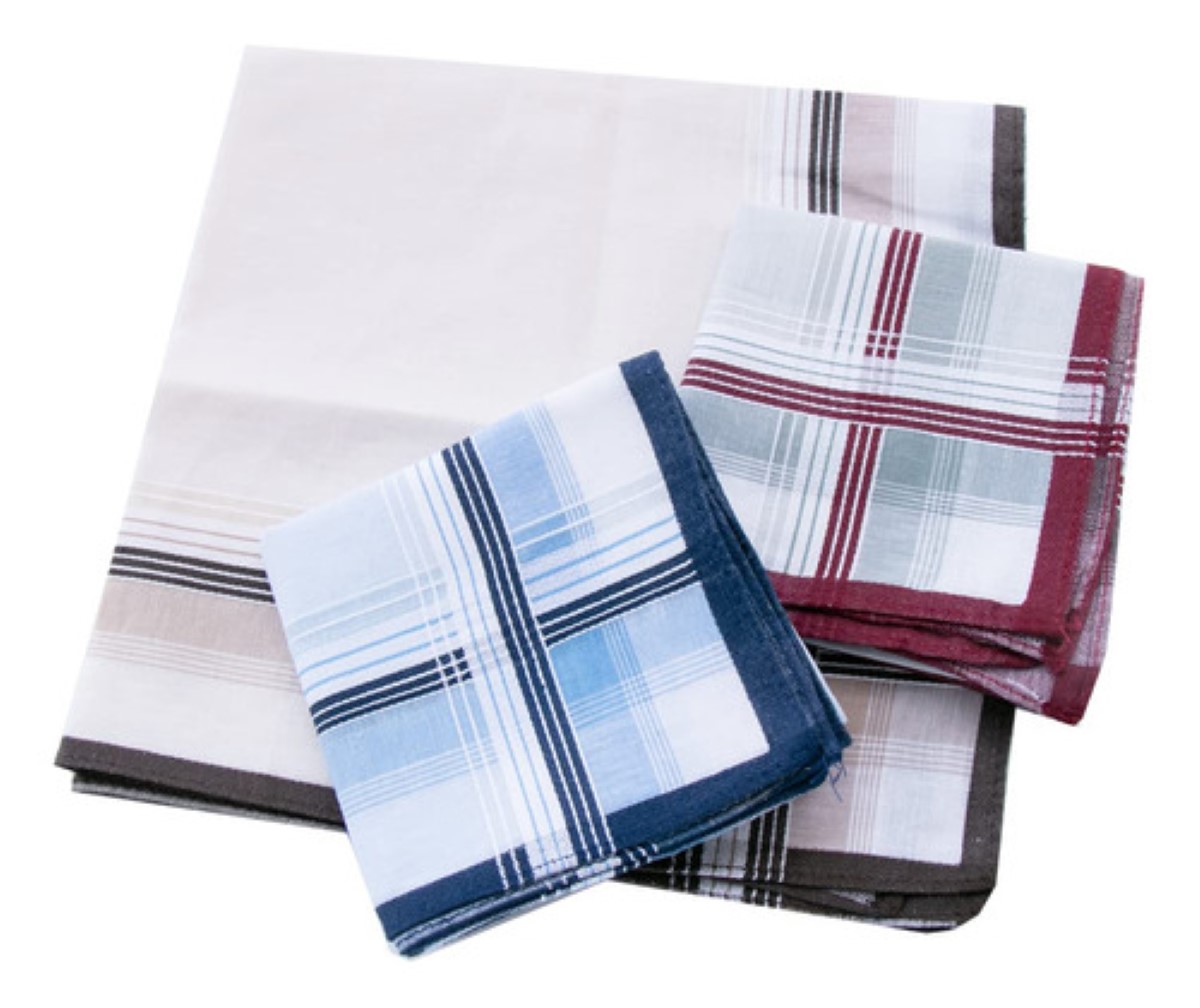 12 Pañuelos De Algodón De 40 Cm Para Hombre colores