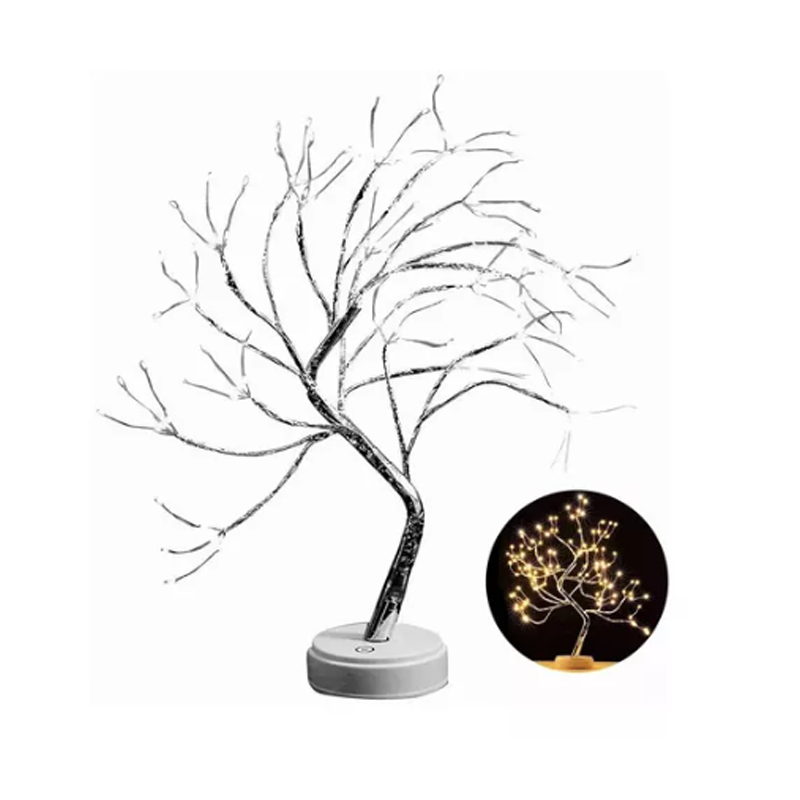 Lámpara Árbol De Bonsái 20 Pulgadas 108 Led Perla Decoración