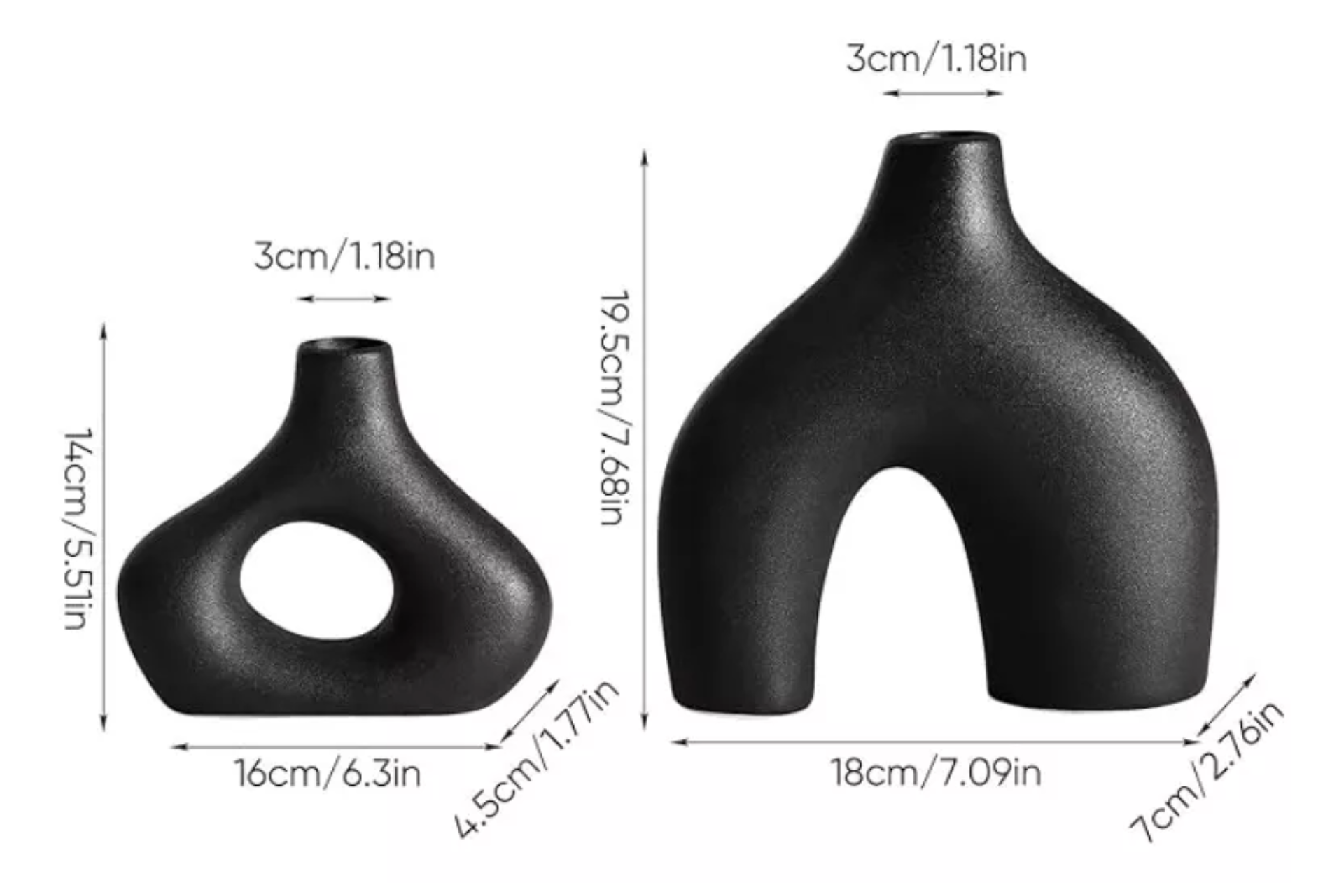 2 Floreros Decorativos Modernos Para Mesa Jarron Decorativo
