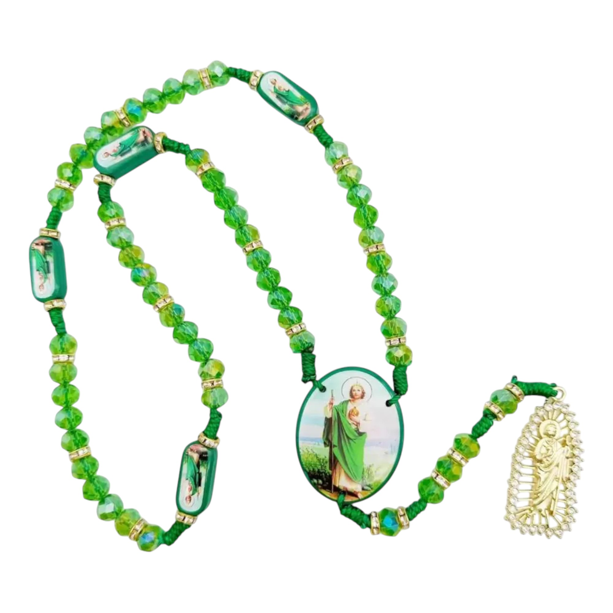 Rosario San Judas Tadeo, Piedra Verde, San Judas tadeo collar