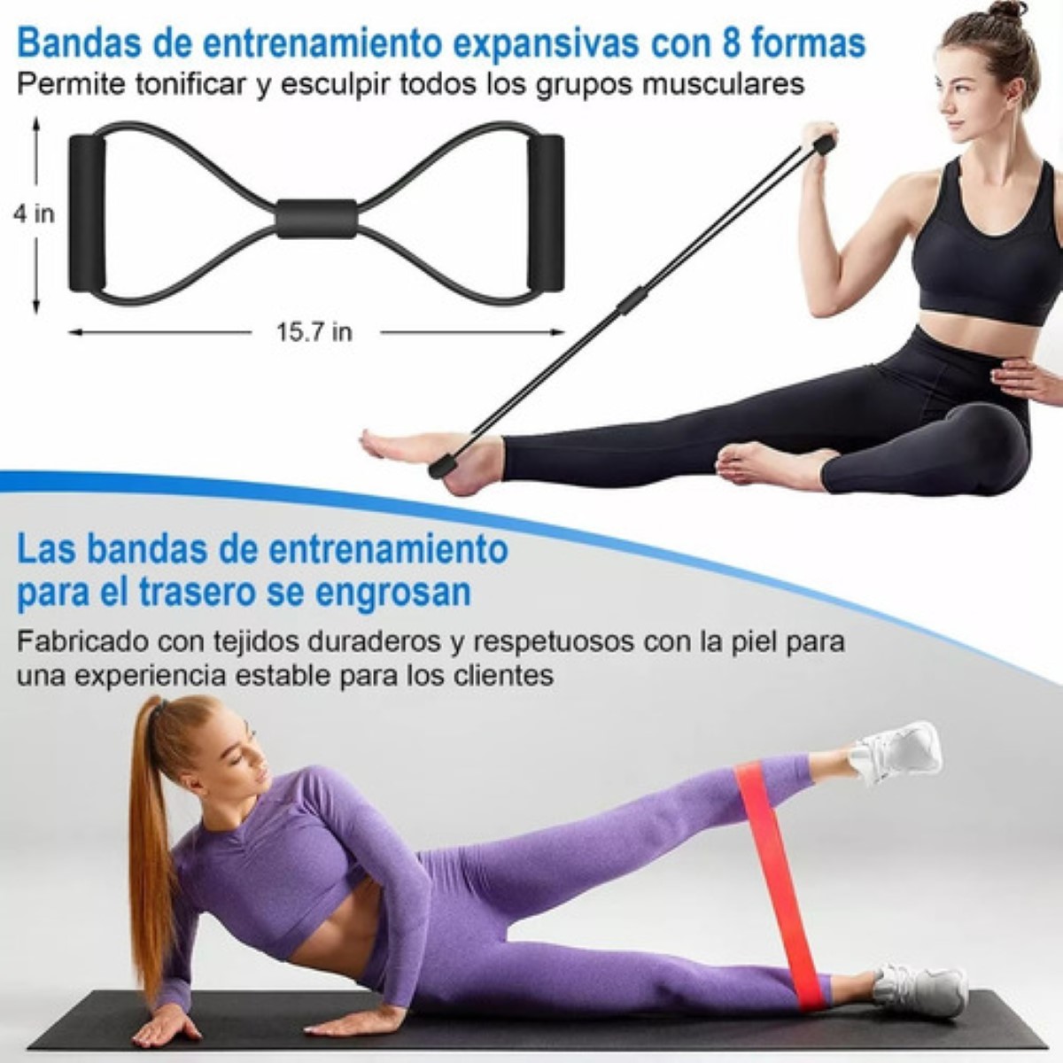 150lbs Kit De Banda De Resistencia Ligas Para Ejercicio 23pz colores