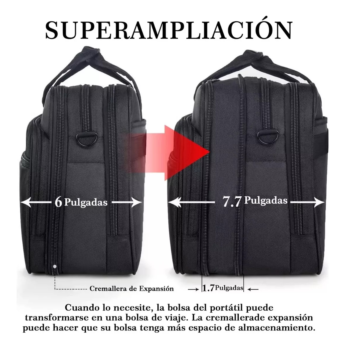 Maletin Para Laptop De 17 Pulgadas Negro