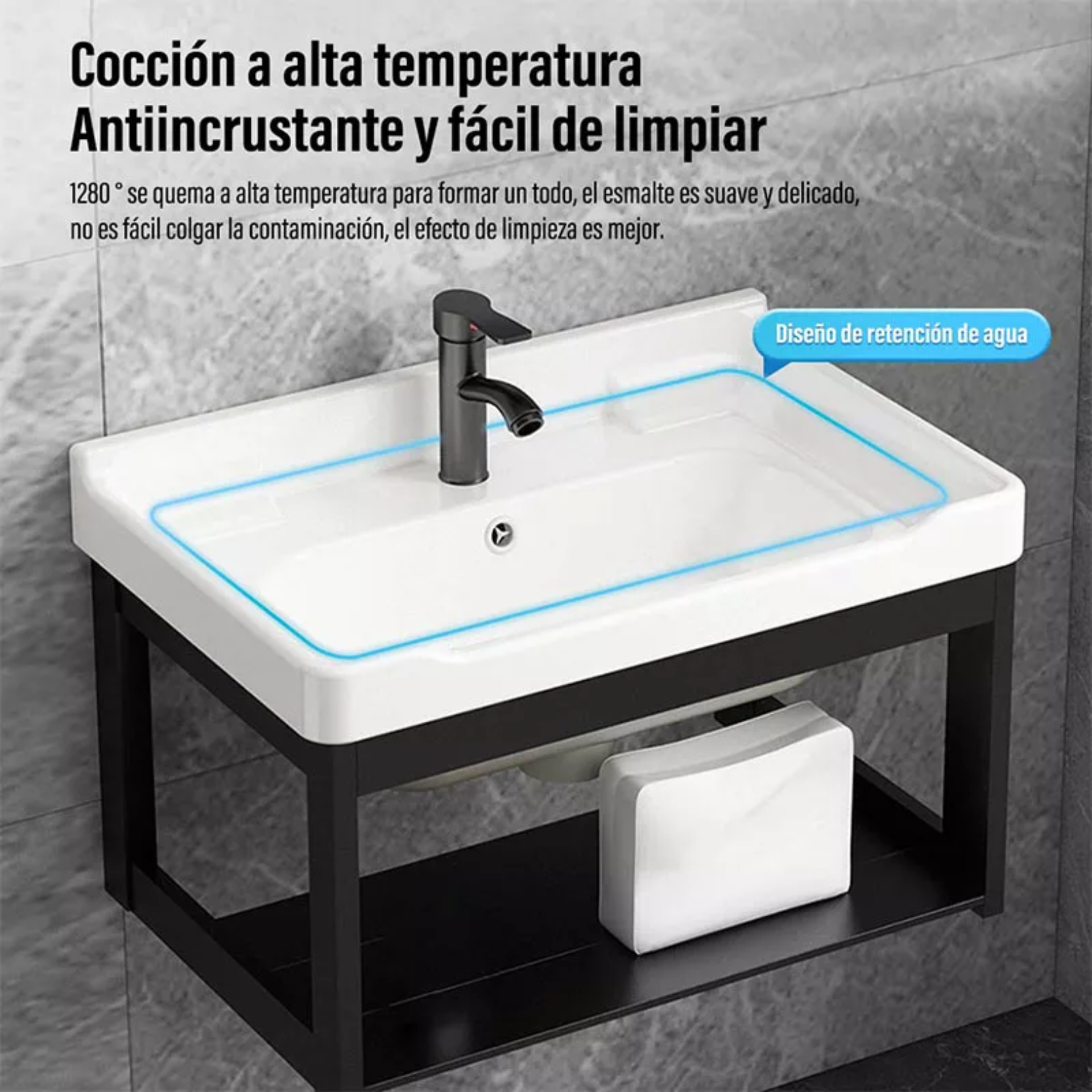Lavabo De Marmol Espejo Baño Mini Lavabo Moderno Con Espejo