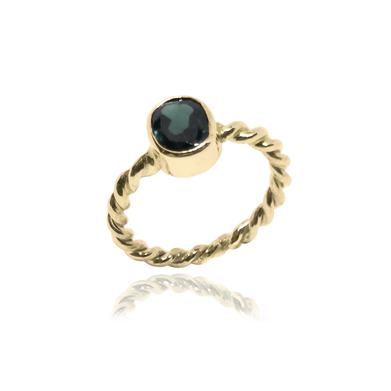 Anillo Bejuco de plata con baño de oro y alejandrita, Colección Bejuco, Joyería para Mujer de Anante Joyería
