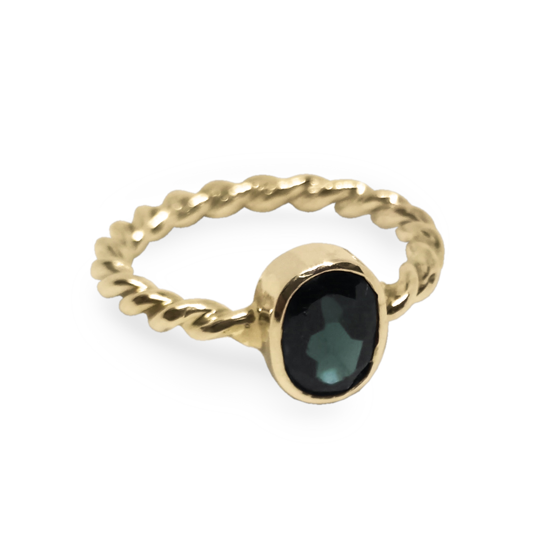 Anillo Bejuco de plata con baño de oro y alejandrita, Colección Bejuco, Joyería para Mujer de Anante Joyería
