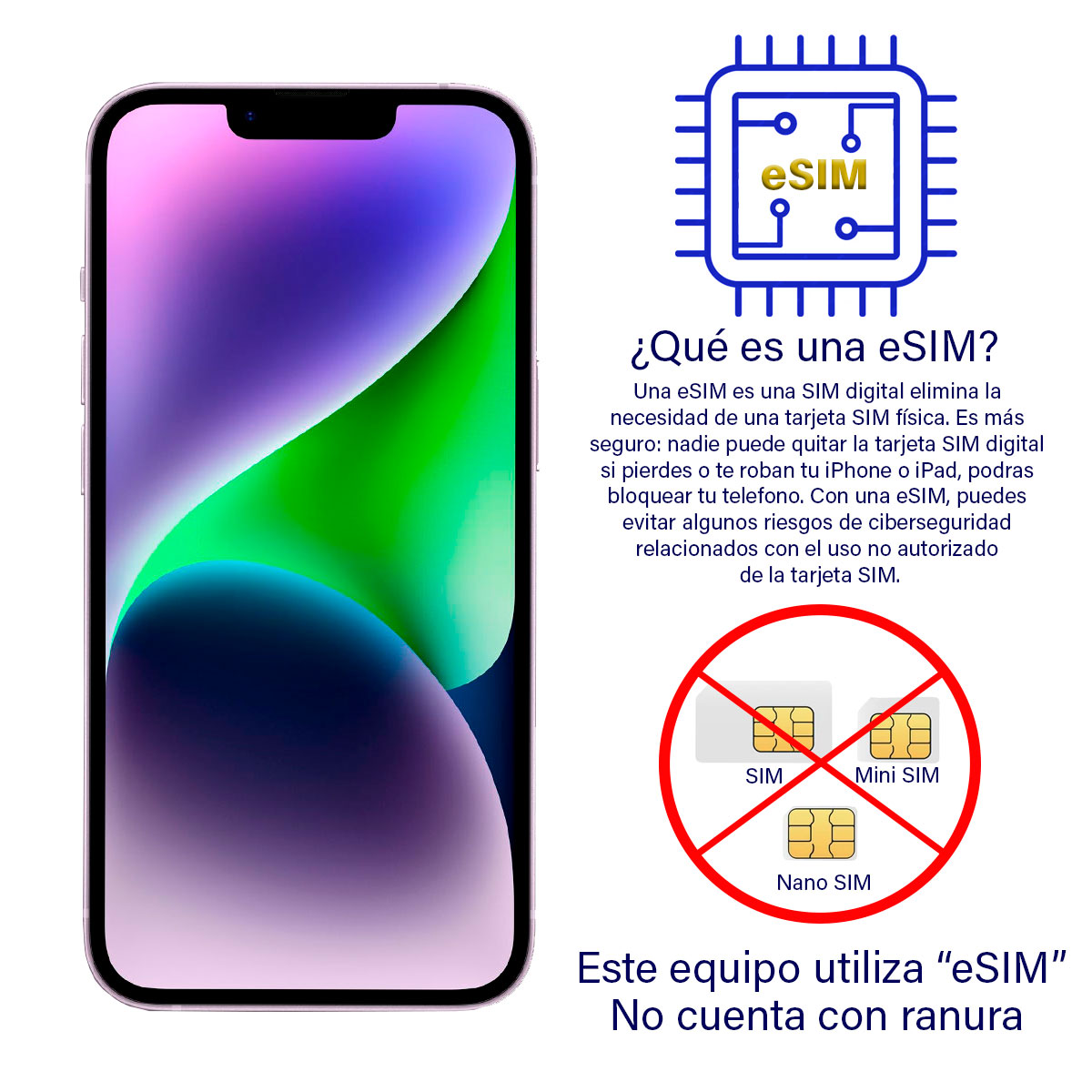 Apple iPhone 14 128 Gb Morado Reacondicionado Tipo A eSIM