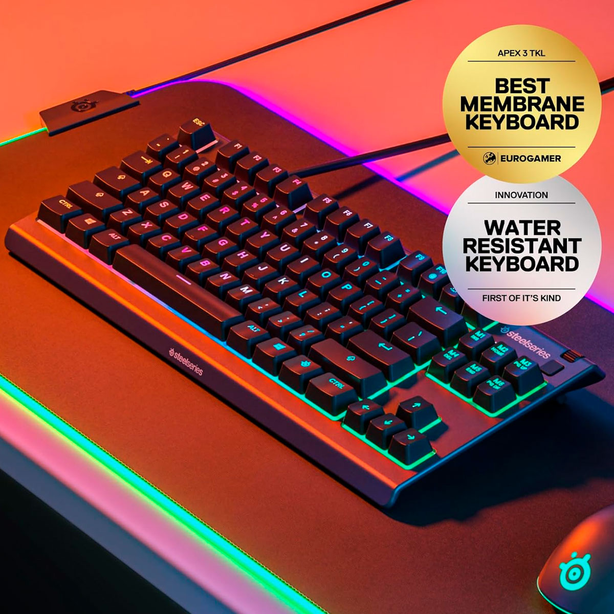 Teclado Gamer Apex 3 TKL RGB Mecánico SteelSeries Reacondicionado