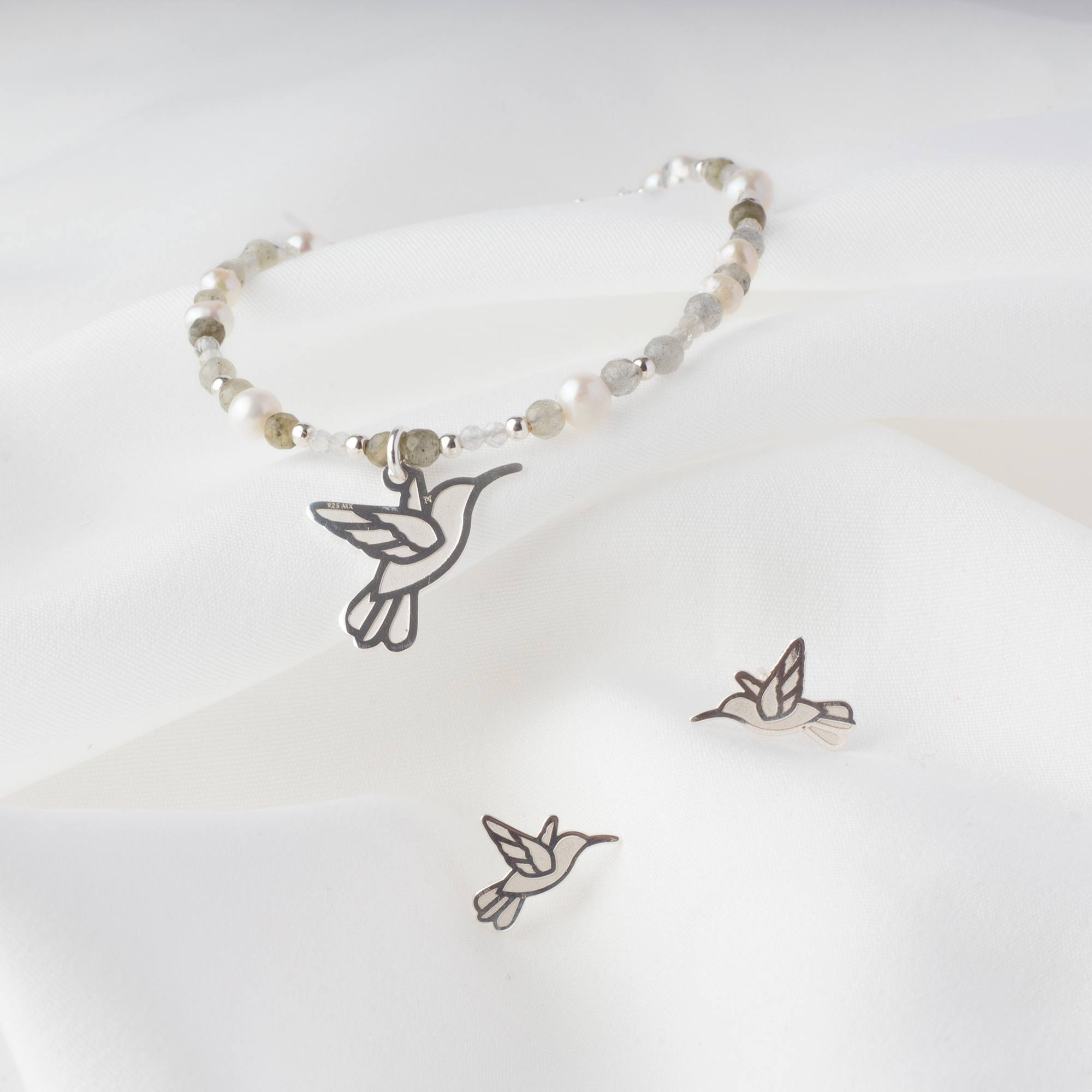Broqueles Suerte Colibrí de plata .925, Joyería para Mujer de Anante Joyería