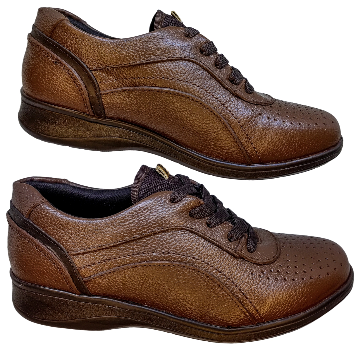 Tenis de Mujer en Piel Vacuno Confort Zapato Casual Cómodo