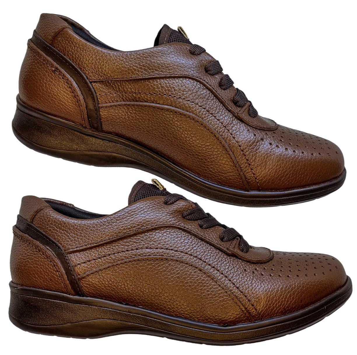 Tenis de Mujer en Piel Vacuno Confort Zapato Casual Cómodo