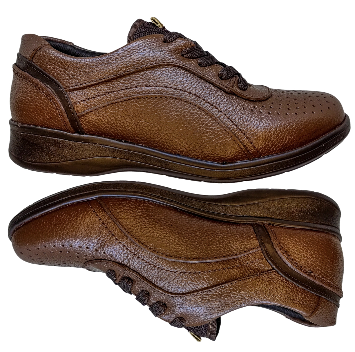 Tenis de Mujer en Piel Vacuno Confort Zapato Casual Cómodo