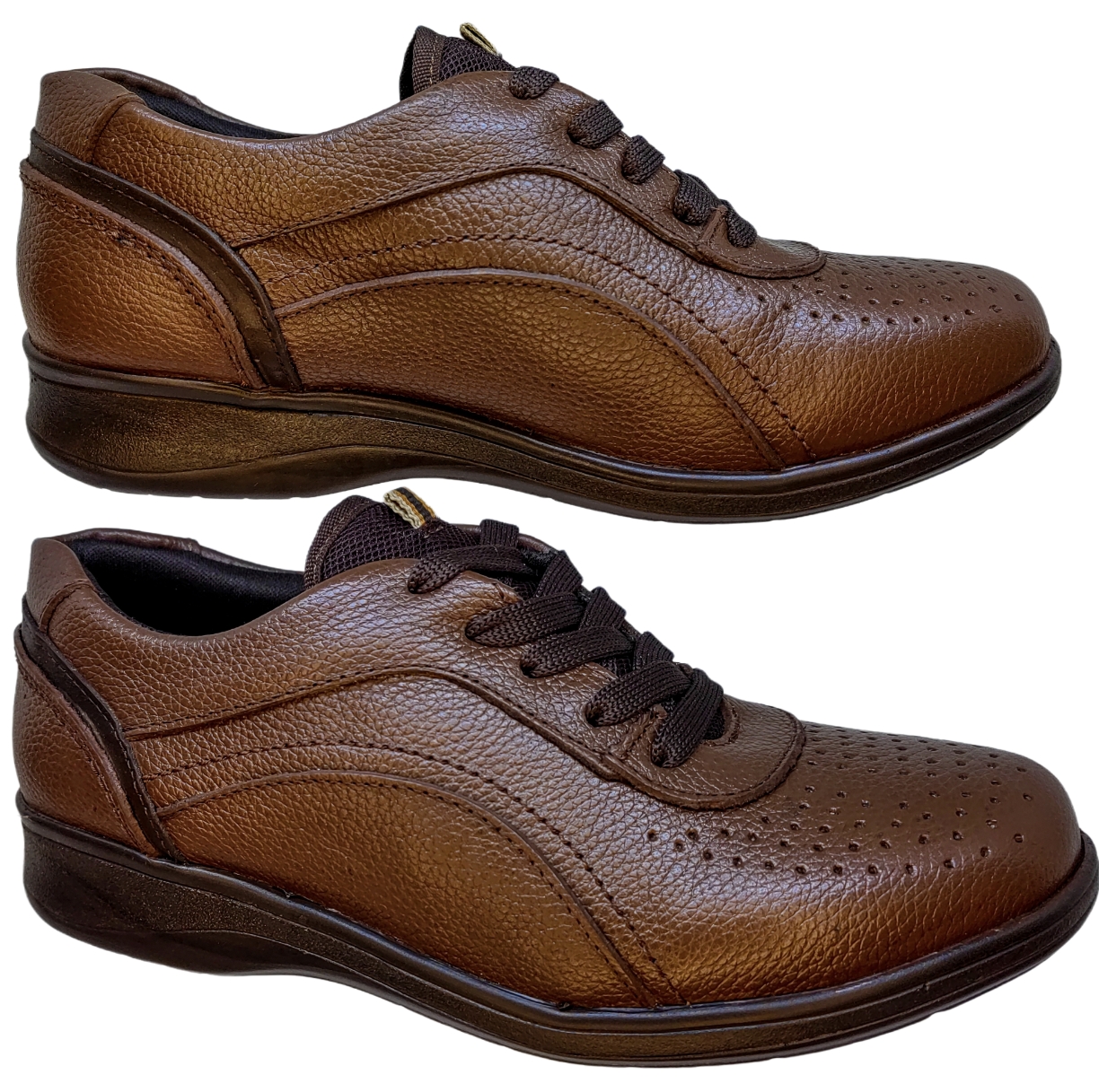 Tenis de Mujer en Piel Vacuno Confort Zapato Casual Cómodo