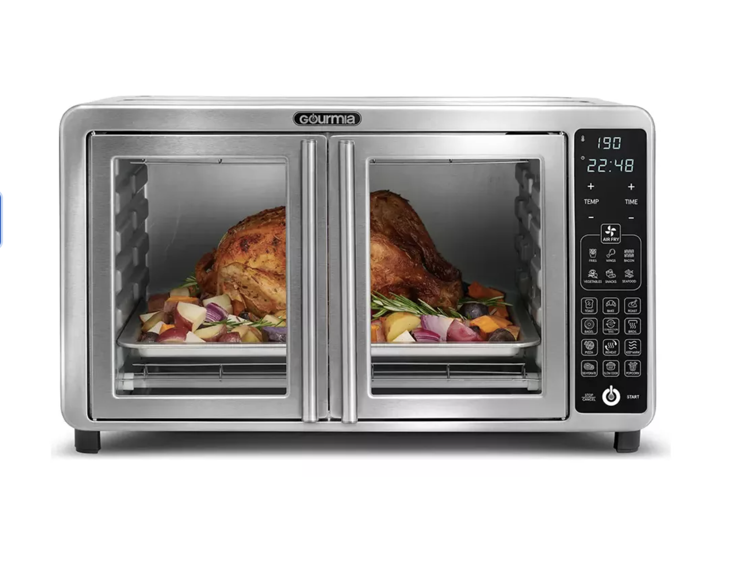 Horno Freidora De Aire XL Gourmia Digital Puertas Francesas