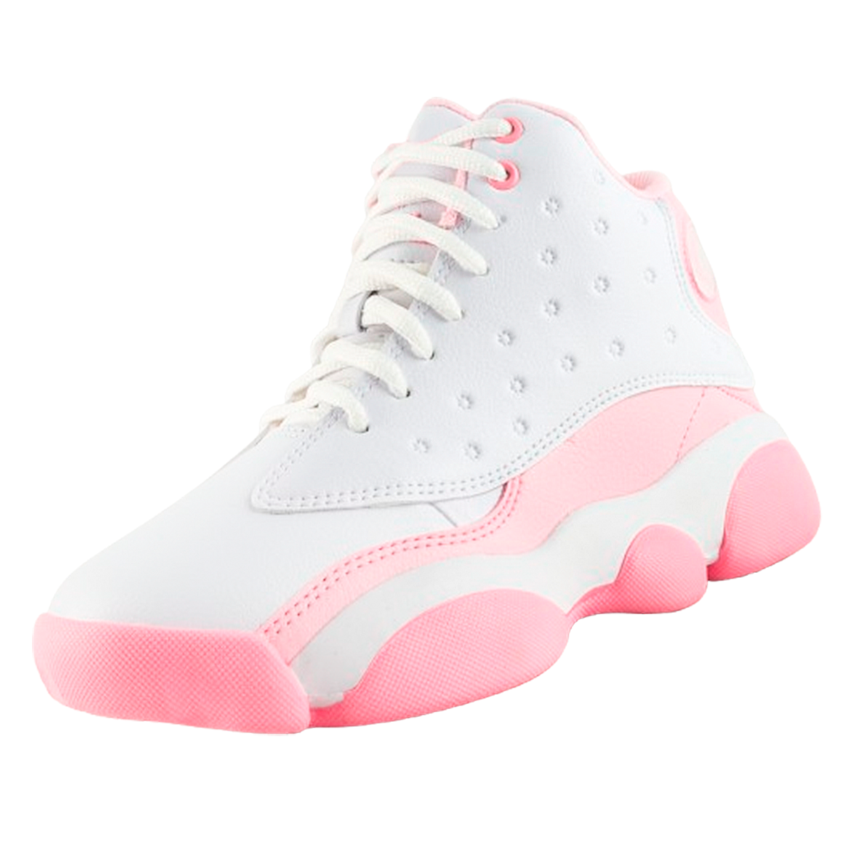 Tenis Bota Niña 100% Piel Arco Ortopédico Basquetbol 413-BR