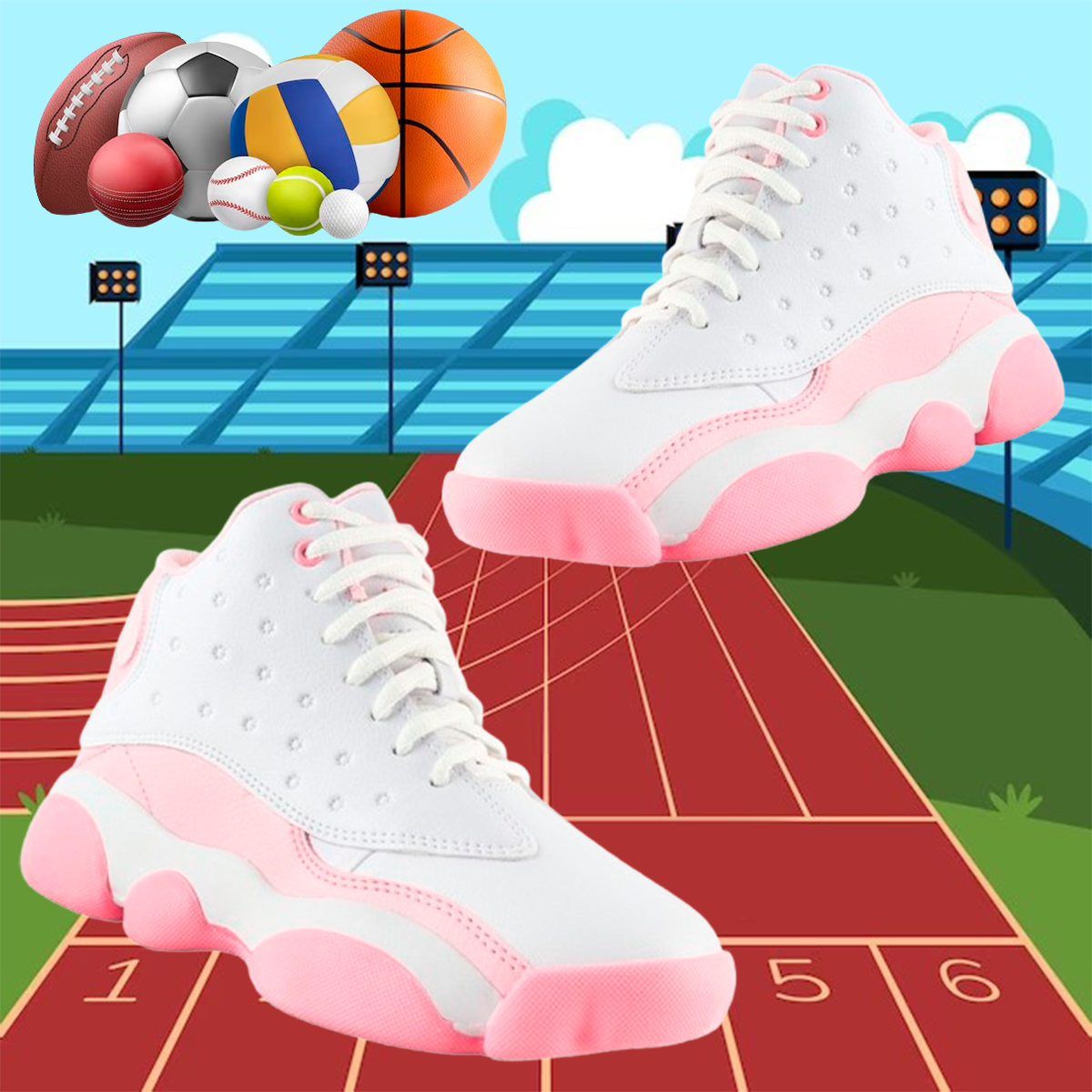 Tenis Bota Niña 100% Piel Arco Ortopédico Basquetbol 413-BR