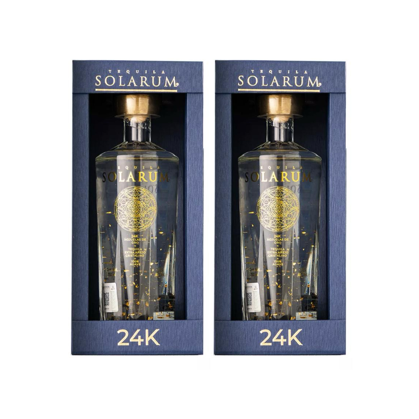 Duo Pack Tequila Solarum Extra Añejo Cristalino 24K 750 Ml