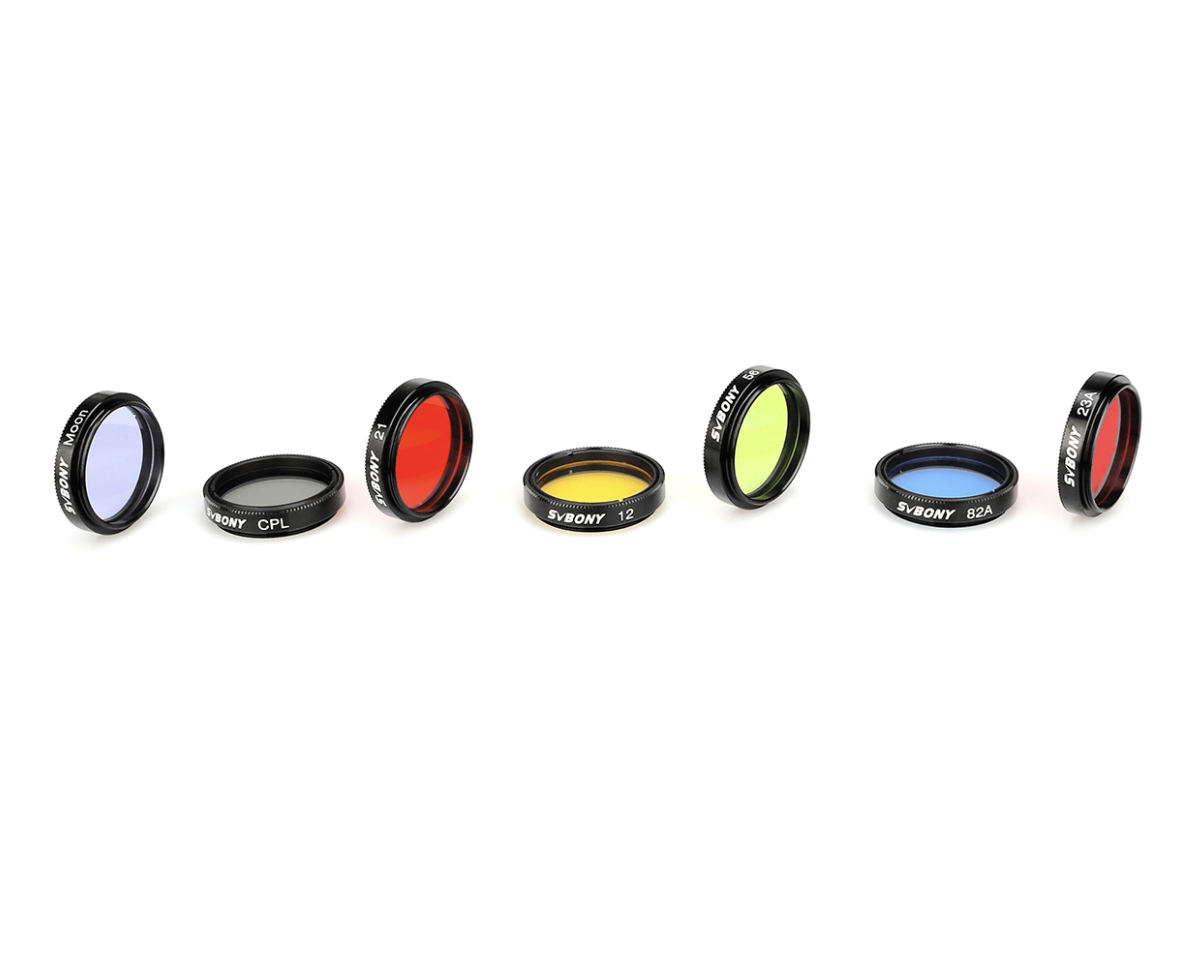 Kit Filtros Planetarios Svbony para Telescopio 7 piezas SV155
