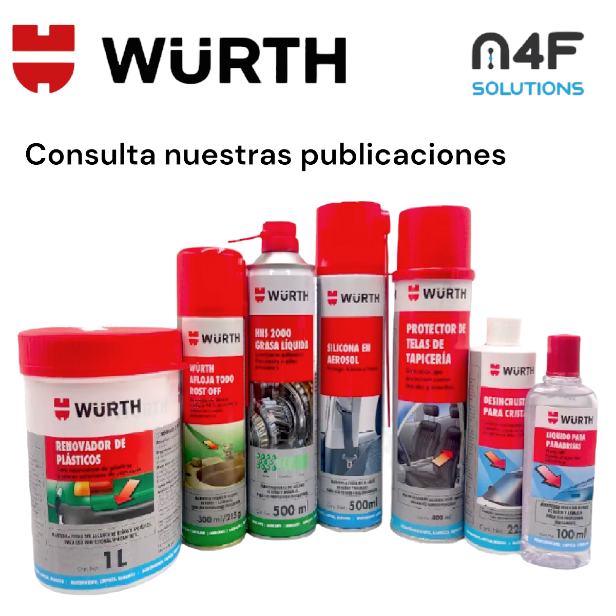 Wurth Protector Telas Auto Tapiceria Asientos 400 Ml 4 Pzas
