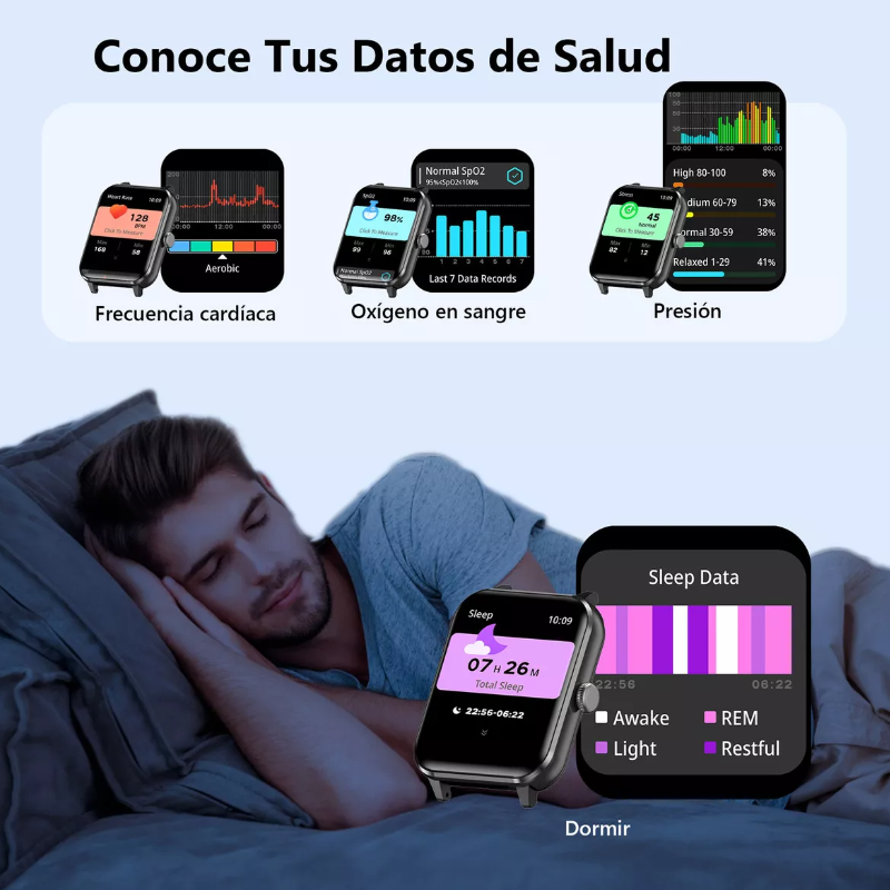 Reloj Inteligente Smartwatch Blackview W10 IP68 Negro