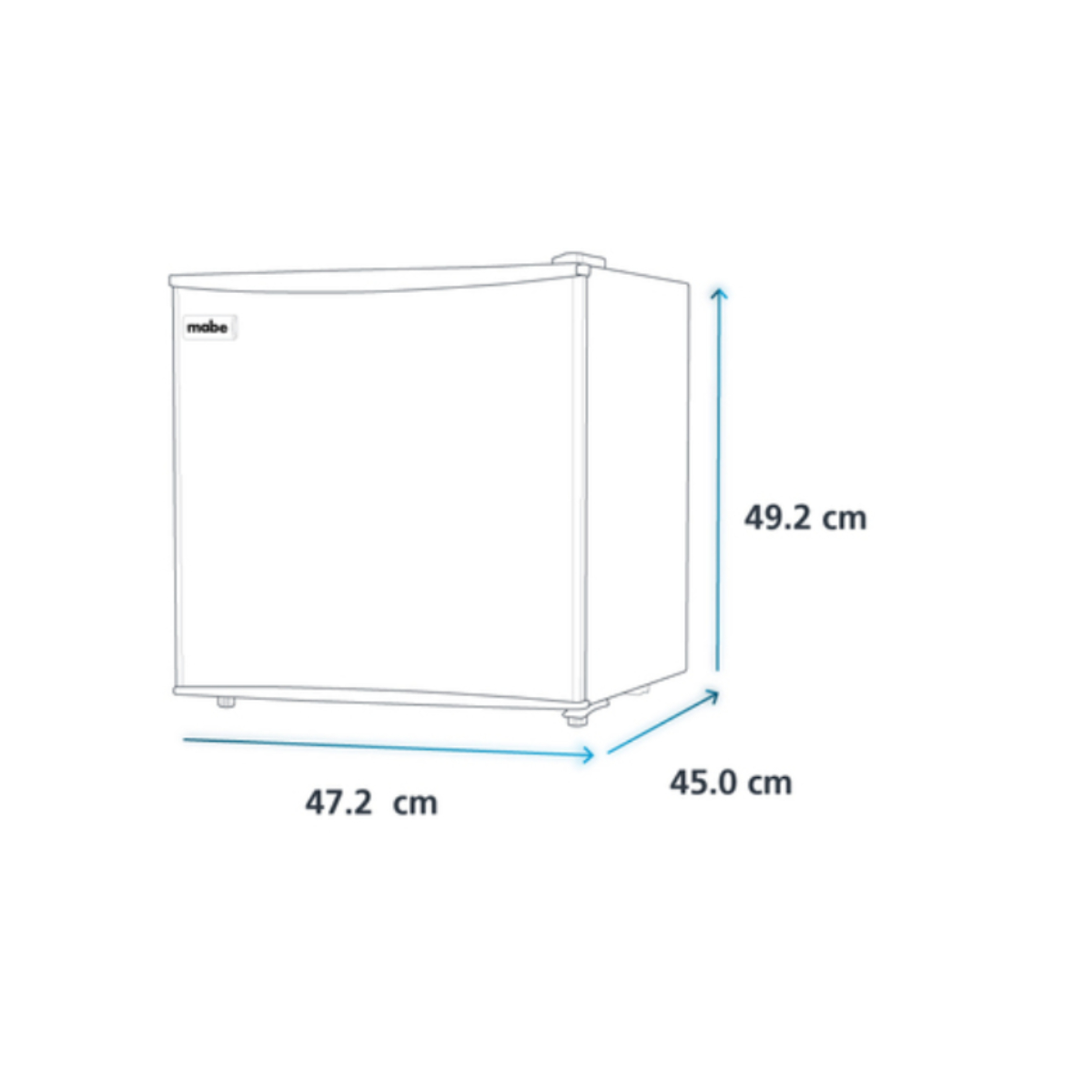 Frigobar 2 Pies INOX Mabe RMF0260XMXX3​