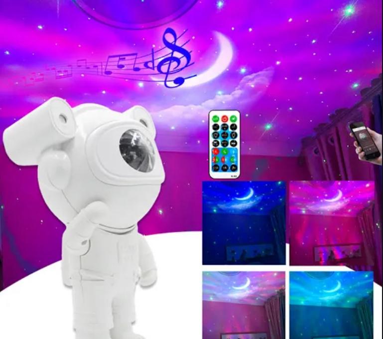 Lámpara Proyector Astronauta,  Explora el Universo desde tu Habitación, Ilumina tus Noches
