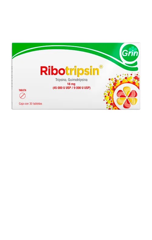 Ribotripsin 18 mg 30 tabletas