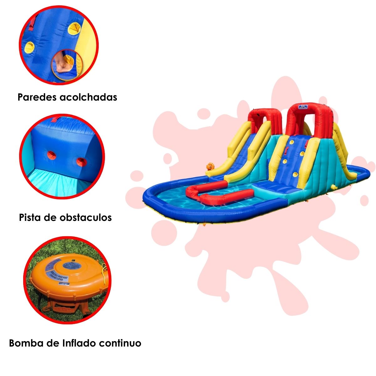 Inflable Acuático Brincolín Con Piscina Para Niños