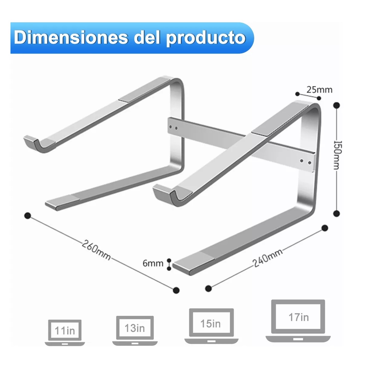 Soporte Base Para Laptop Computadora De 10-18 Pulgadas