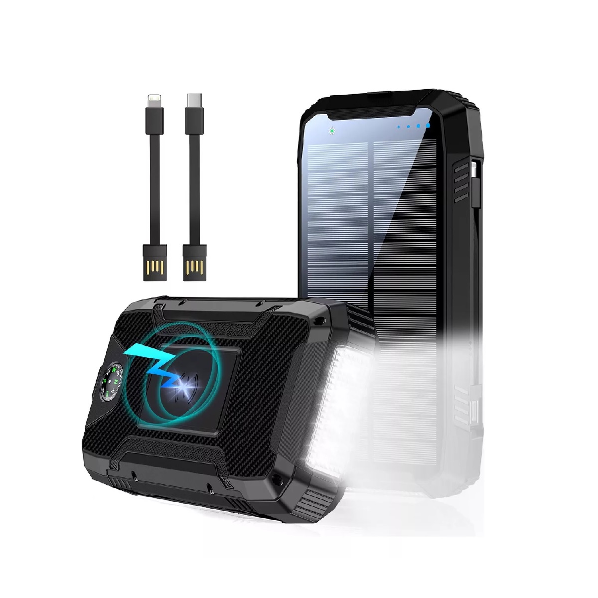 Power Bank Solar 30000mah Inalambrica Carga Rapida Pd 20w