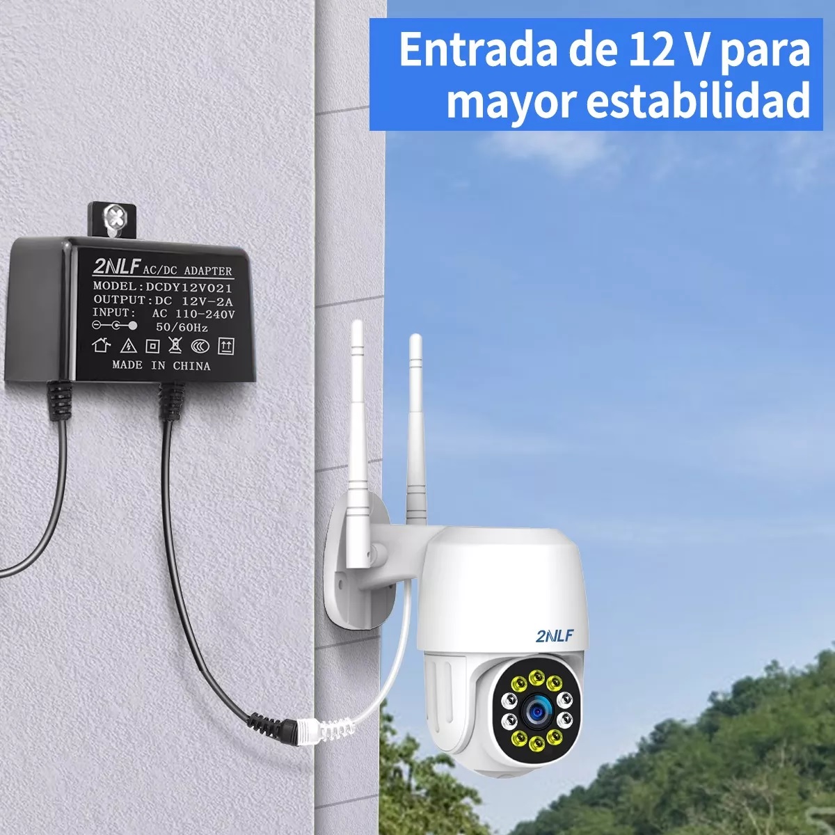  Adaptador 12v 2a 3m Para Cámaras De Seguridad