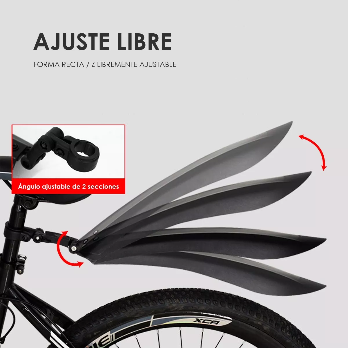 Salpicaderas Trasera Y Delantera Para Bicicleta Universal Negro