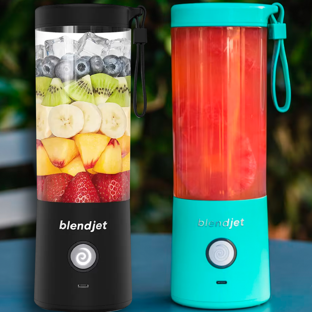 BlendJet 2, paquete de 2 licuadoras portátiles  inalámbrica para batidos 16 onzas, recargable USB-C con hoja de acero