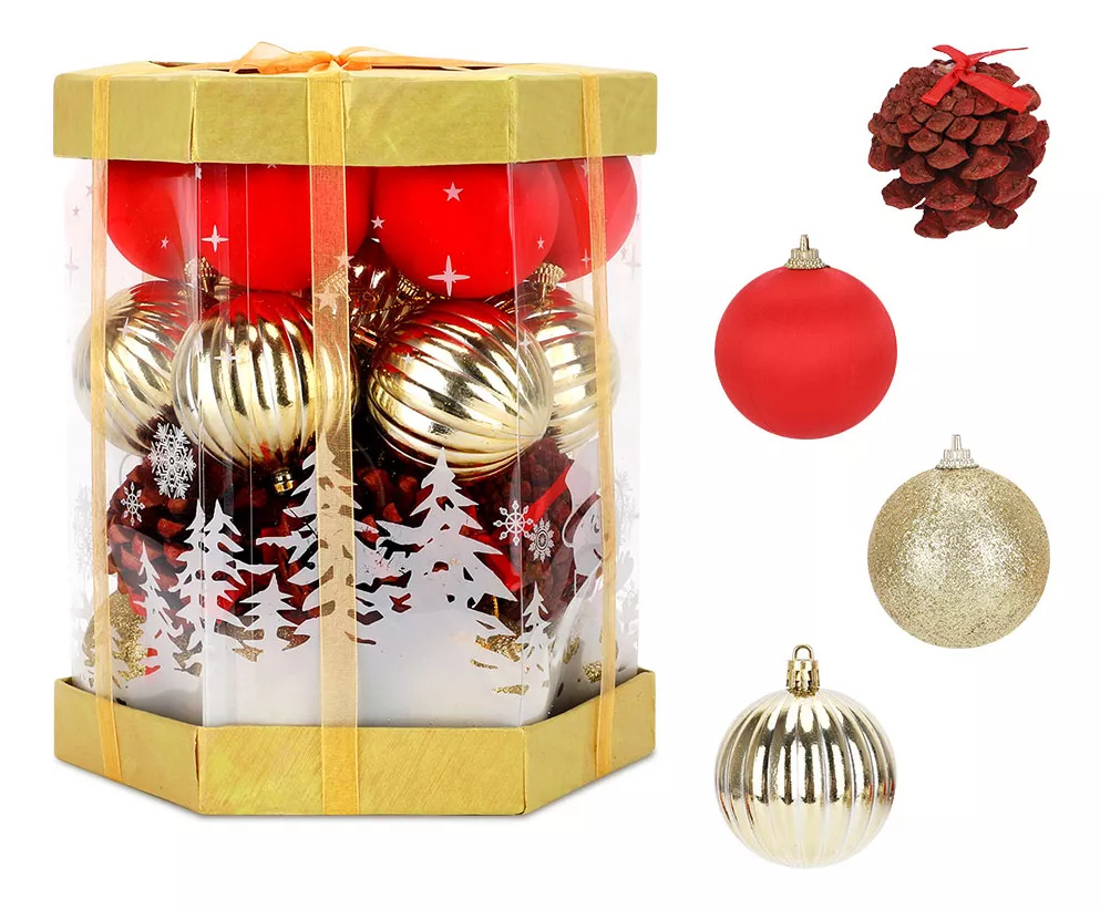 Esferas Bolas Navidad Adornos Navideños Decoración 28pcs SDS4182-A