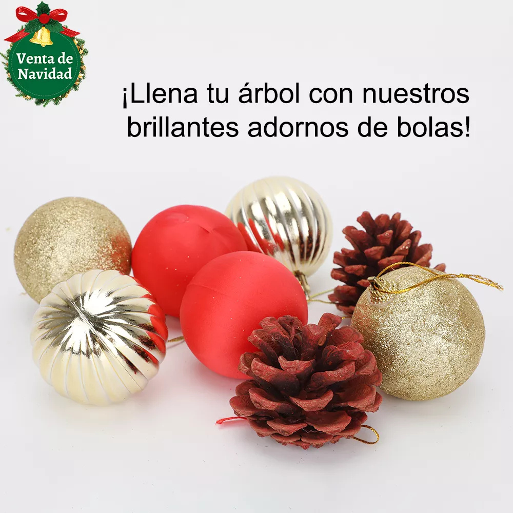 Esferas Bolas Navidad Adornos Navideños Decoración 28pcs SDS4182-A