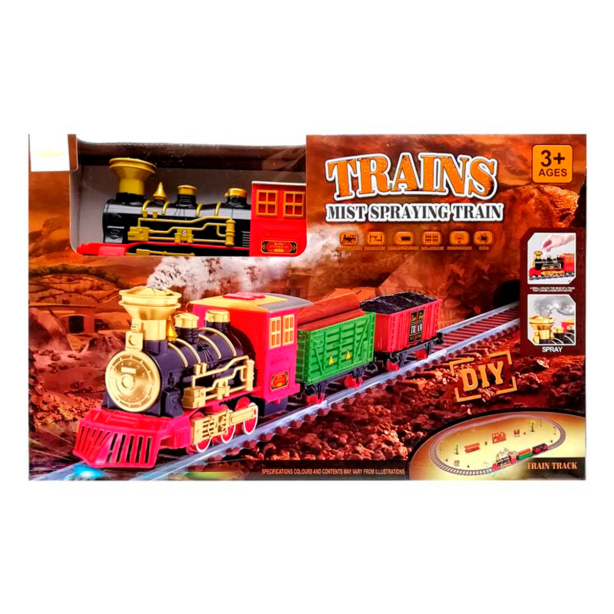 Tren Eléctrico Clásico Humo Sonido Juguete Navidad Luz 251pz 220cm . 