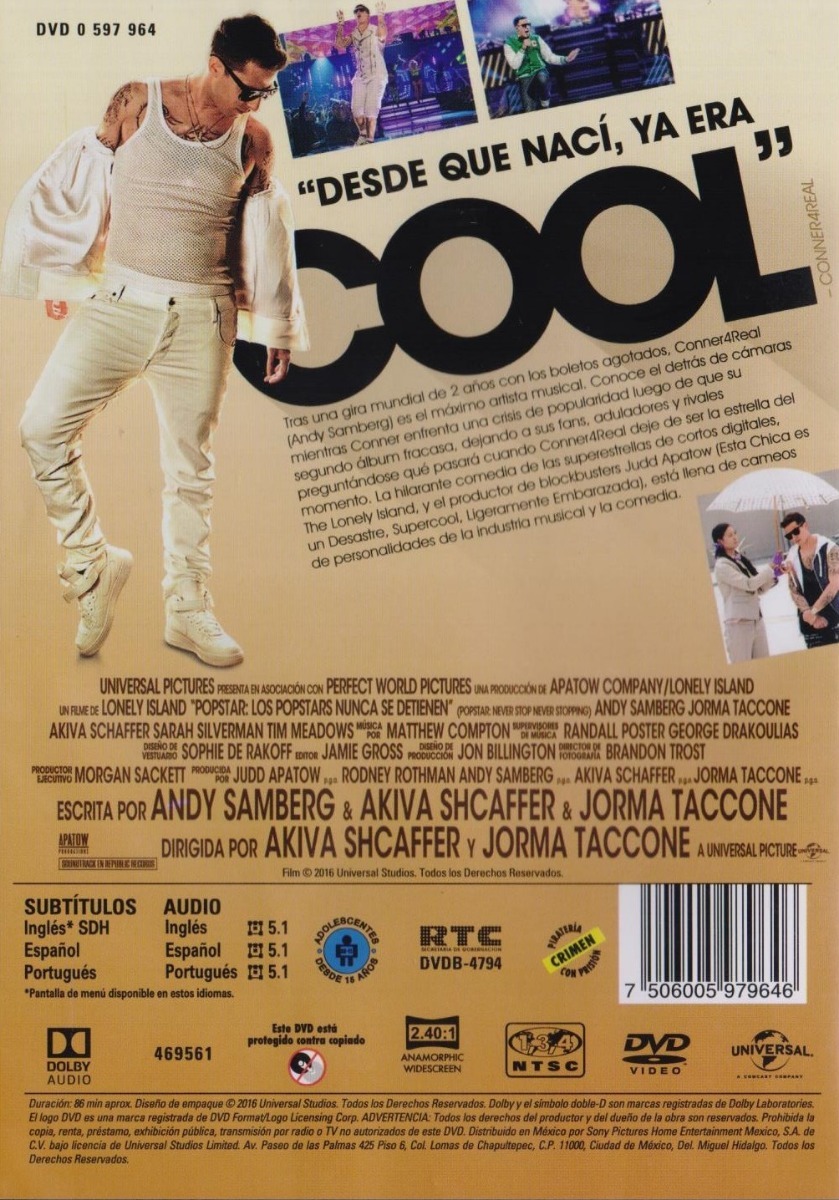 Popstar Los Popstars Nunca Se Detienen Pelicula Dvd