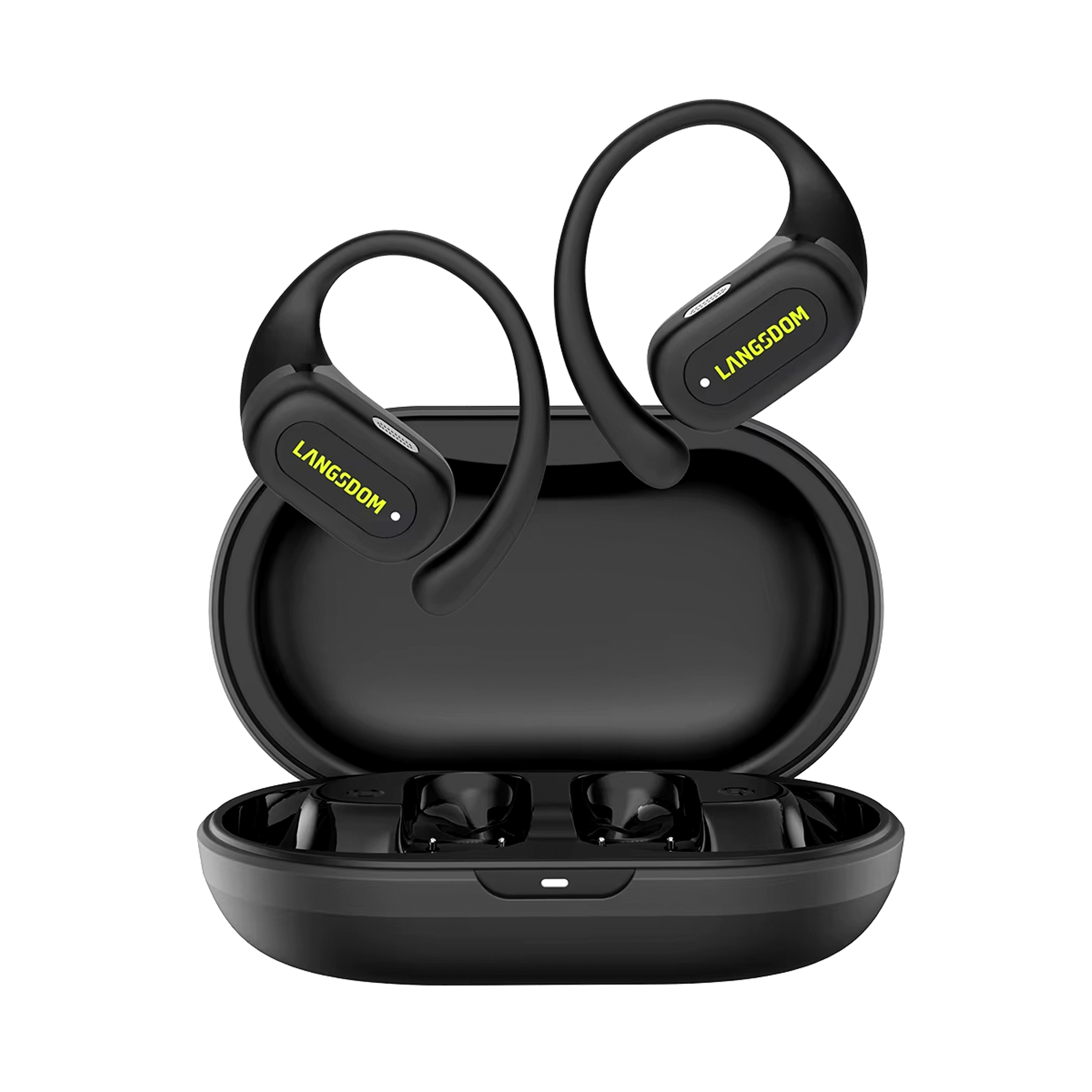 Audifonos Langsdom Ts19 Impermeables Deportivos Negro