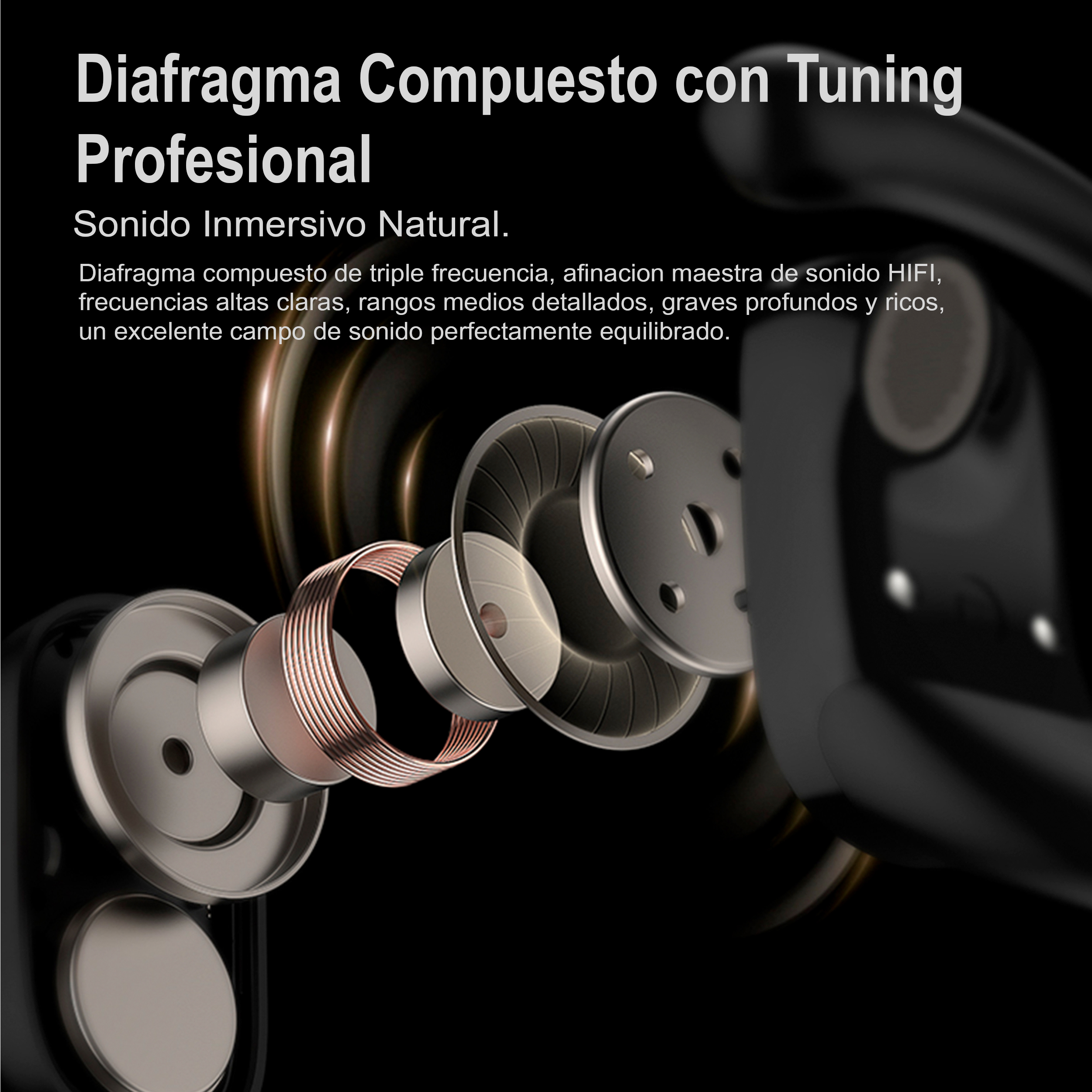 Audifonos Langsdom Ts19 Impermeables Deportivos Negro