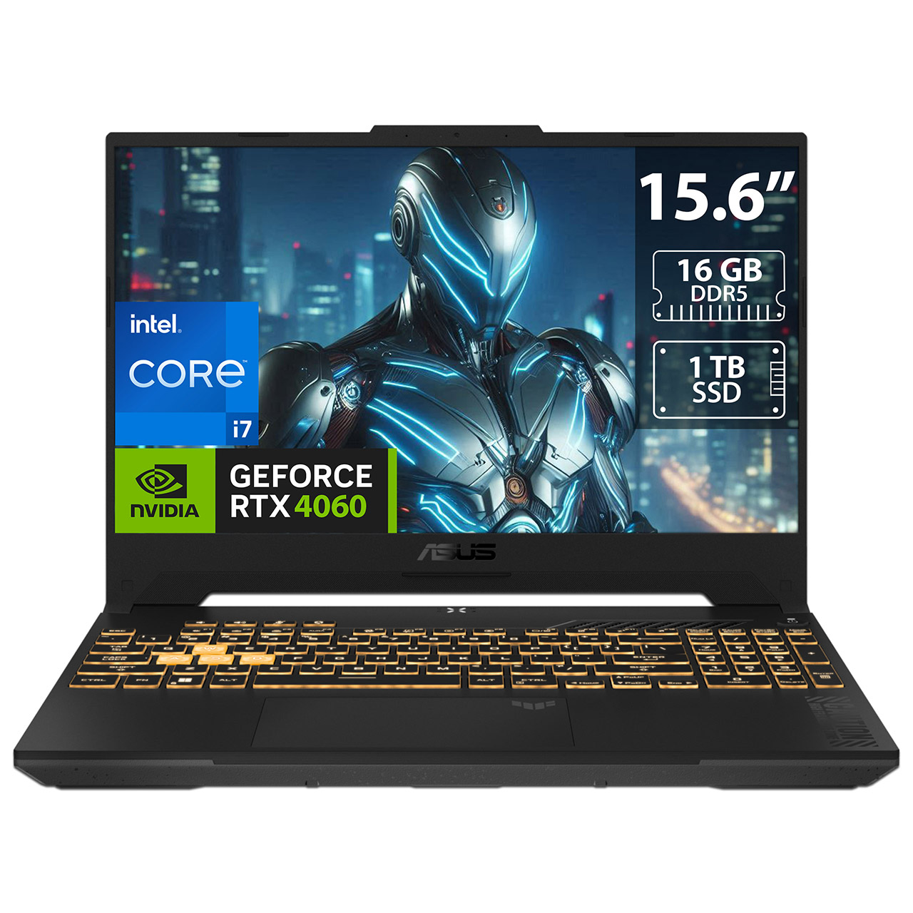 Laptop Gamer ASUS TUF Gaming F15: Intel Core i7 13620H, 16GB, SSD 1TB, RTX 4060, Windows 11 Home. Teclado en Inglés.