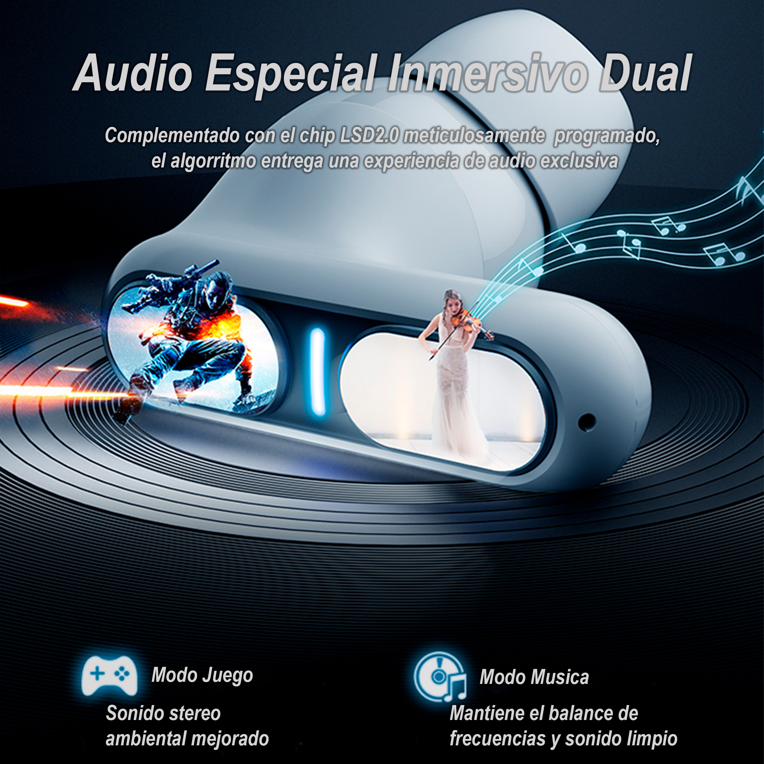 Audifonos Langsdom Theta Pro con Cancelacion de Ruido