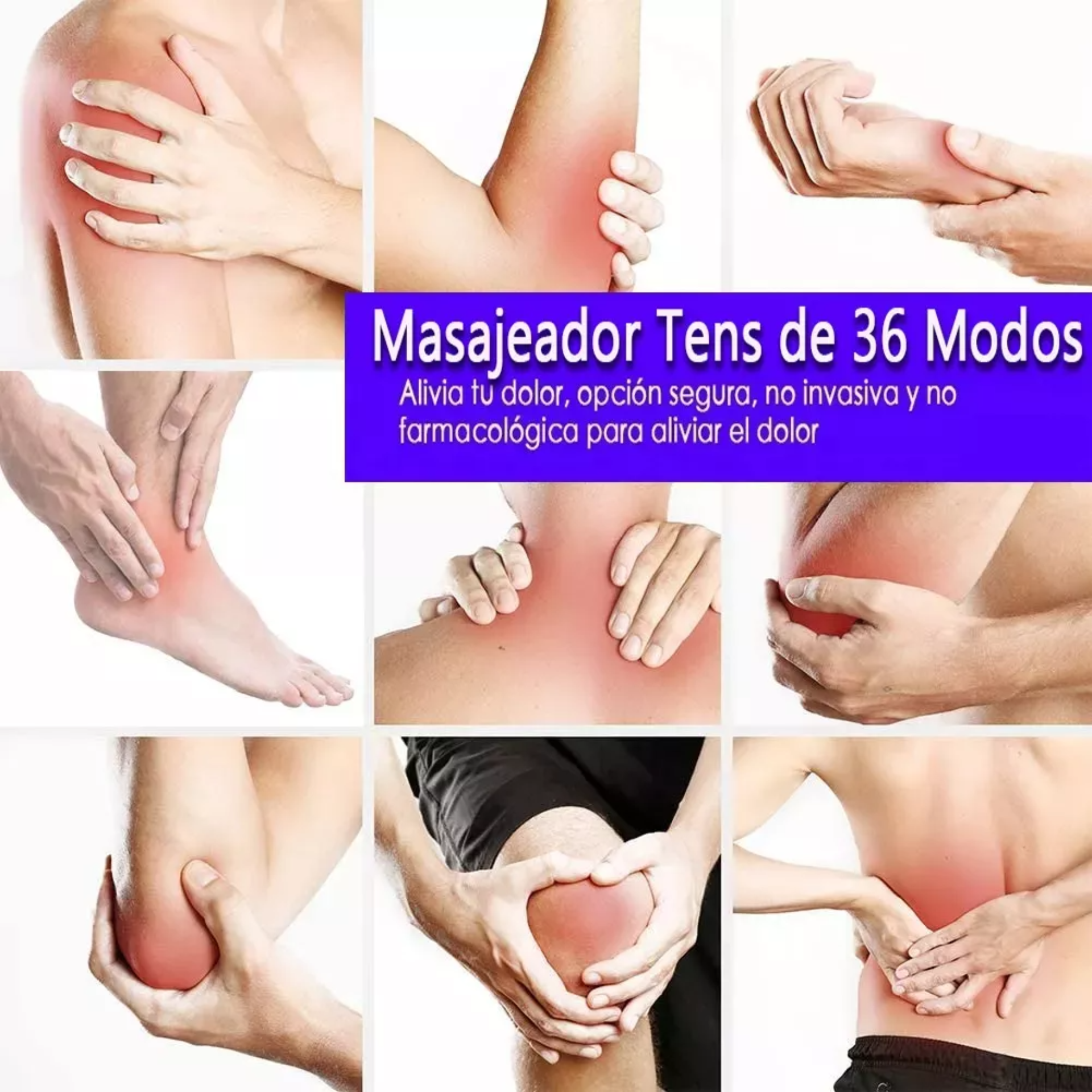 Tens Ems Electroestimulador De Pulso Alivia Dolor 36 Modos