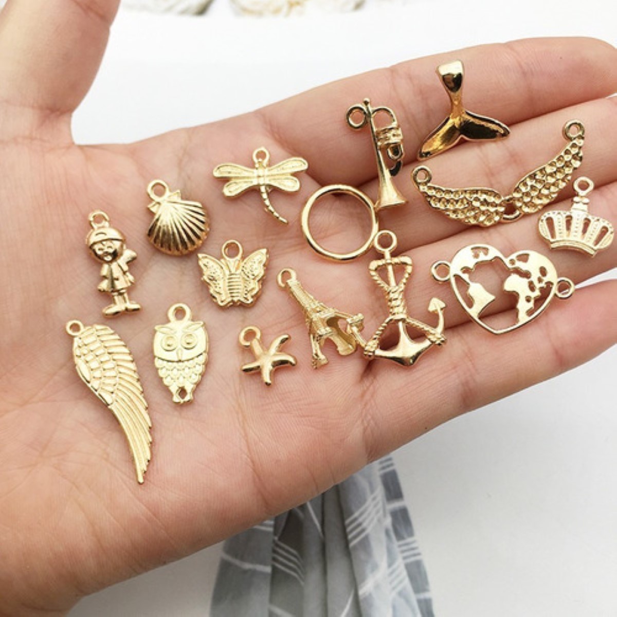 Dijes De Dorado Para Bisuteria Pulseras Pendiente Collares Golden-1