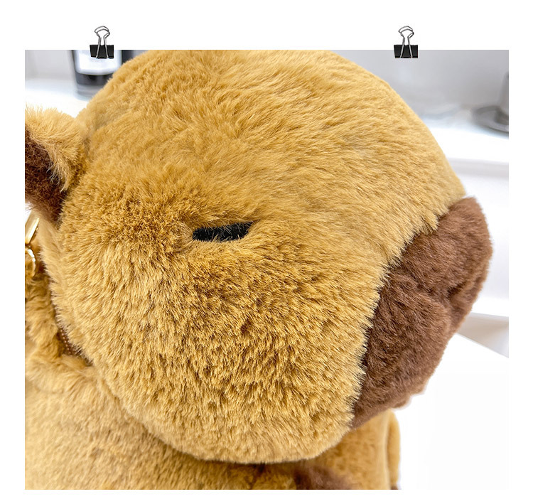 Mochila de Peluche Diseño Capybara Tamaño Grande