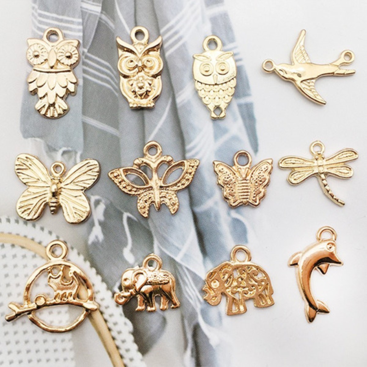 Dijes De Dorado Para Bisuteria Pulseras Pendiente Collares Golden-1