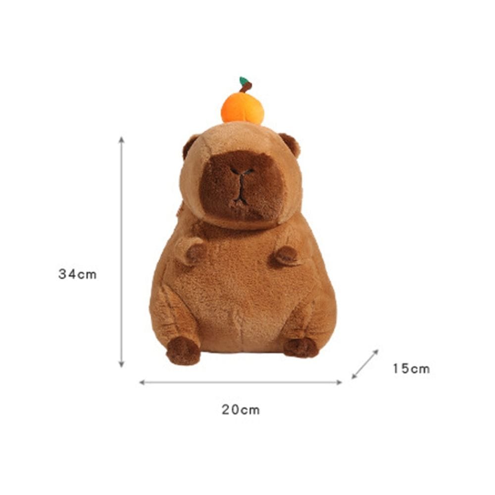 Mochila de Peluche Diseño Capybara Tamaño Grande