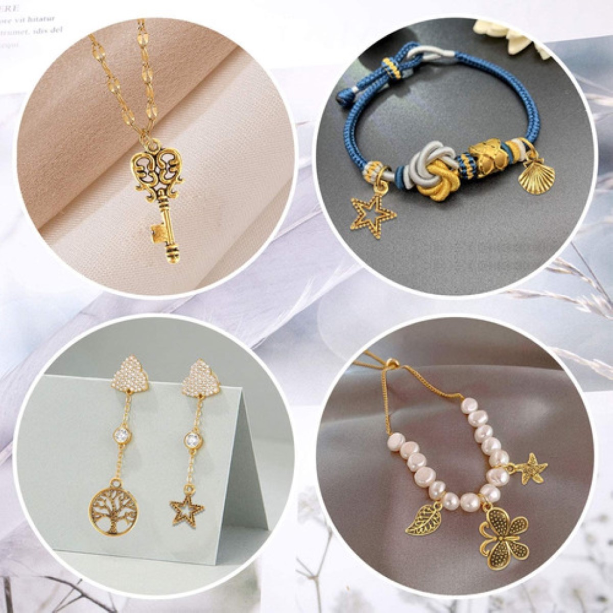 Dijes De Dorado Para Bisuteria Pulseras Pendiente Collares Golden-1